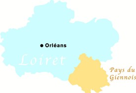 Carte LOIRET et Pays du Giennois